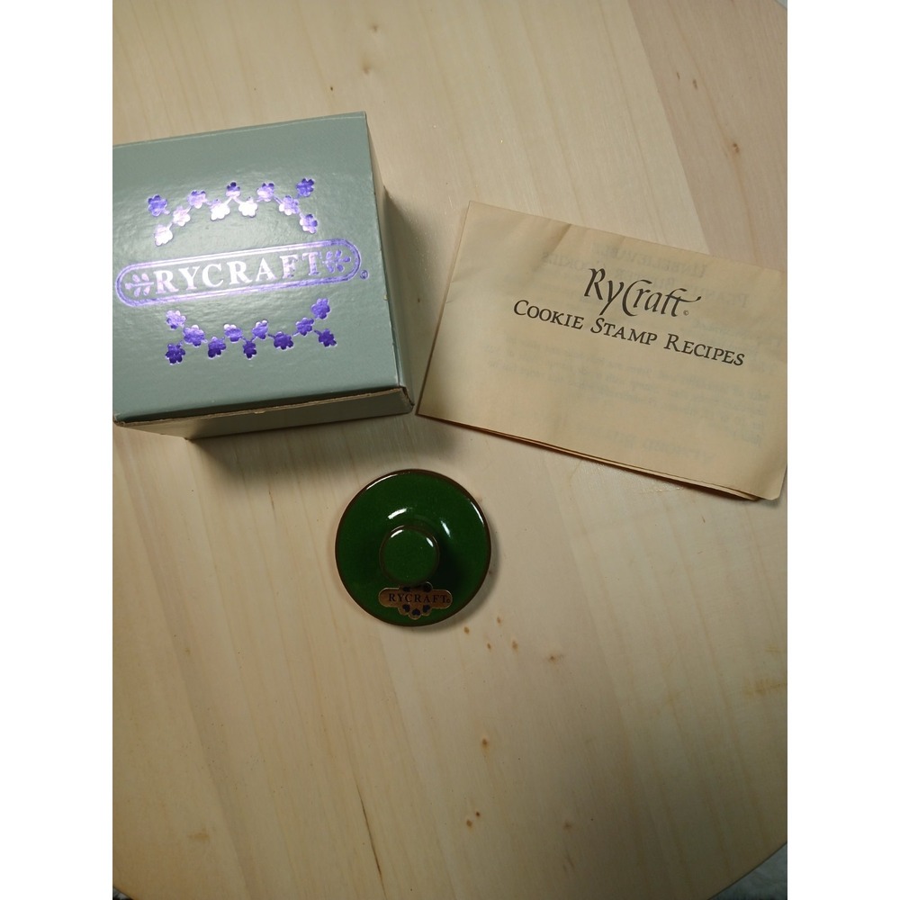 Rycraft Unglazed terra cotta cookie stamp Santa Claus‎ handcrafted Collectible